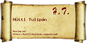 Hüttl Tulipán névjegykártya